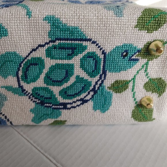 Sea Turtle Starfish Cross Stitch Purse shoulder Bag - Picture 7 of 16
